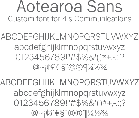 Aotearoa Sans sample