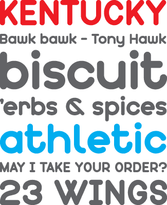Chickens font samples